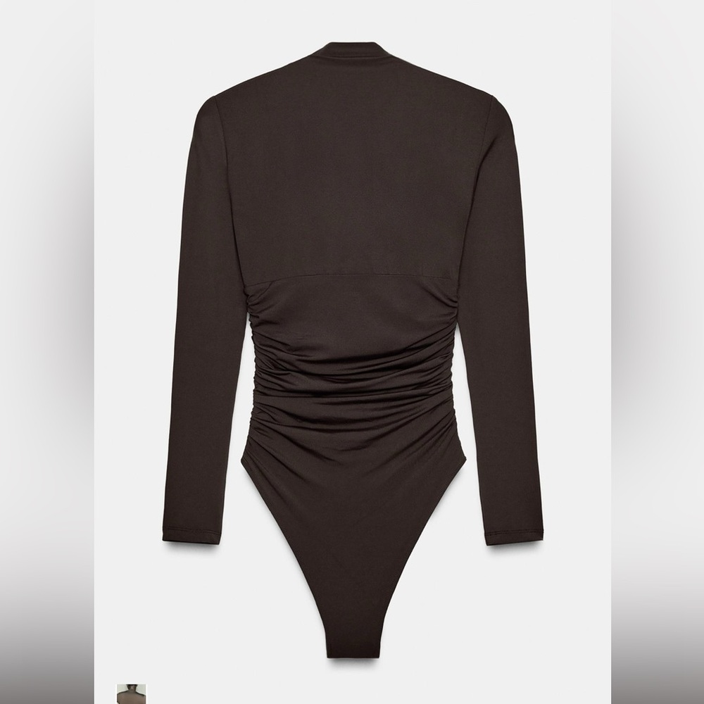 Zara draped polyamide bodysuit - Picture 3 of 7